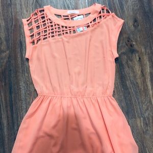 Peach chiffon dress
